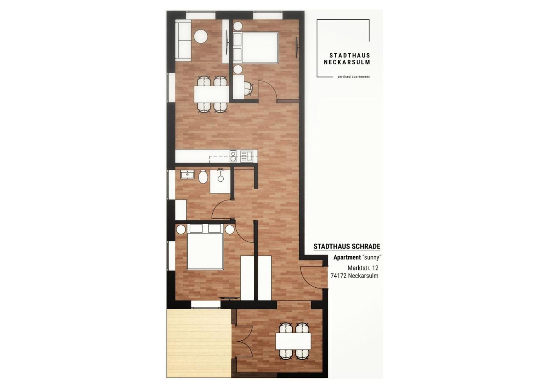 Stadthaus Neckarsulm Serviced Apartments - Stadthaus Schrade Ngoại thất bức ảnh